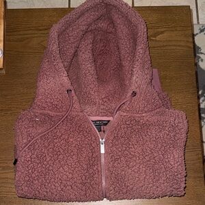 Pink Sherpa zip up hoodie